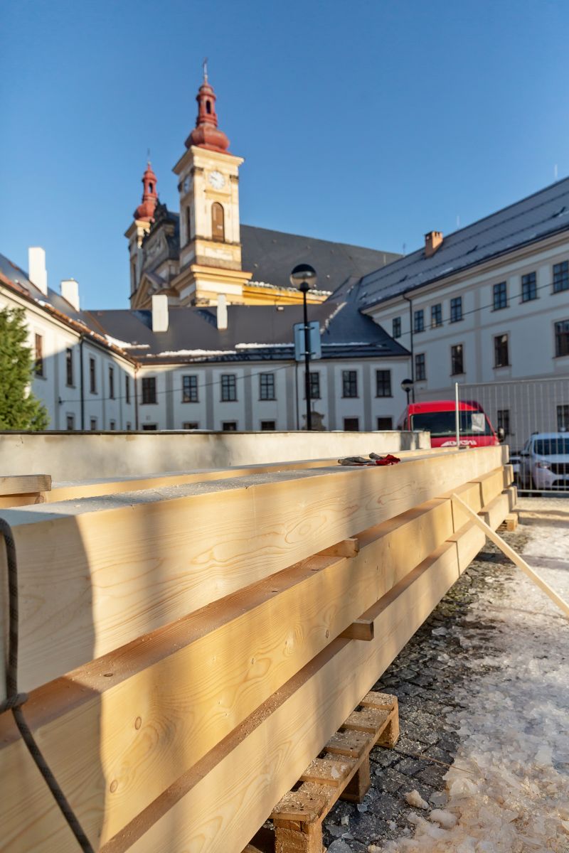 Holzteile im ehemaligen Augustinerkloster in Šternberk mit Bochemit QB Profi geschützt