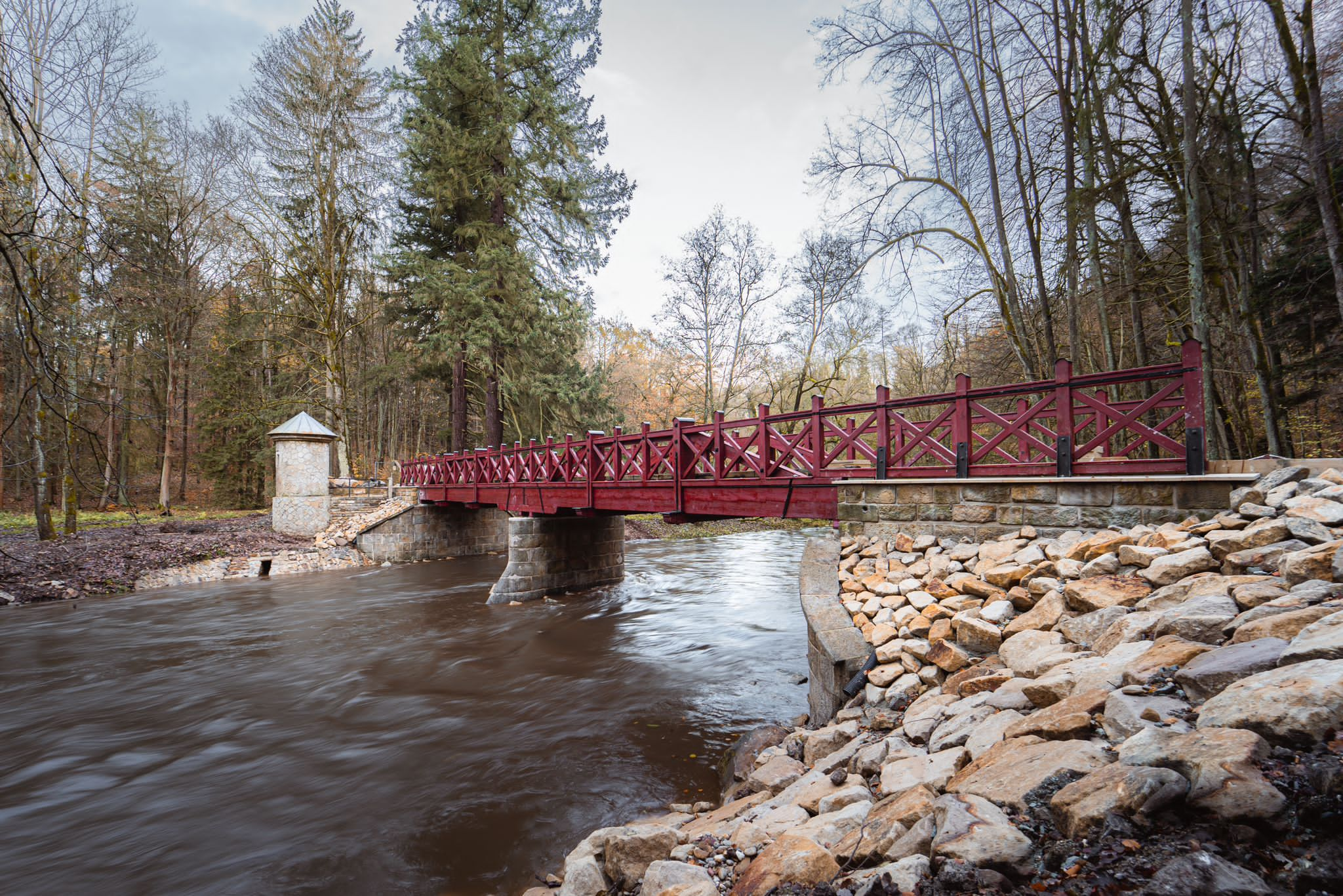 Červený most (Red Bridge) in Babiččino údolí